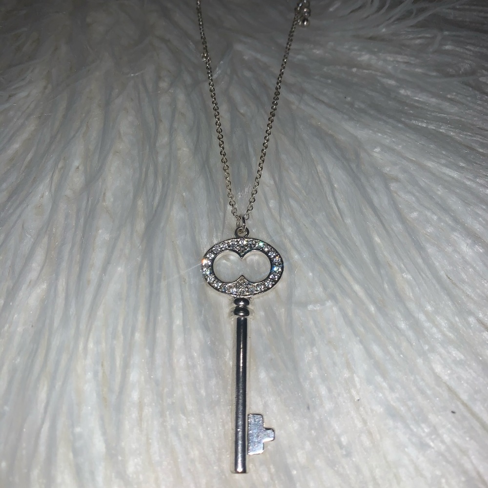 Diamond Accent Key Necklace!